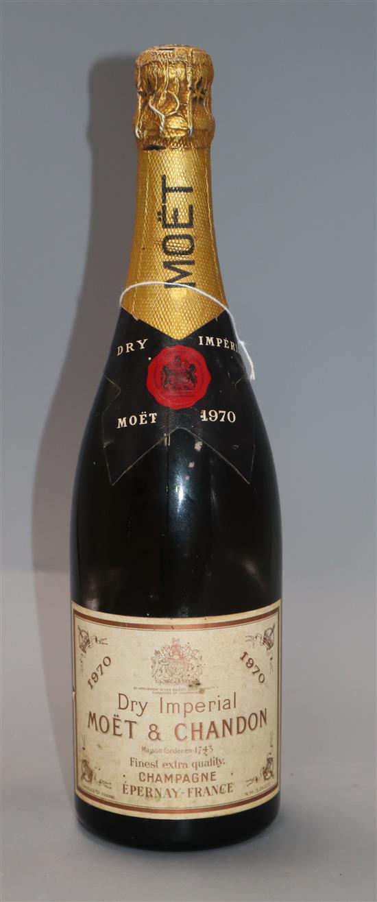 A bottle of Moet & Chandon Champagne 1970